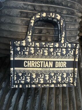 Dior Navy and Cream Christian Dior Book Tote